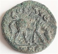 Troas, Egypt A.D.250 Assarion Ancient Roman coin