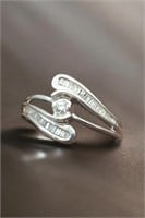 14K White Gold & Diamond Ladies' Ring