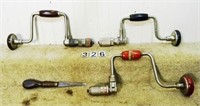 Tray lot assorted tools: 3 – Ratchet braces: