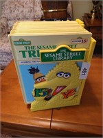 Sesame Street Book Rack w/ (15) Books