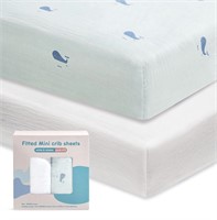Mini Crib Sheets Fitted for Girls and Boys,