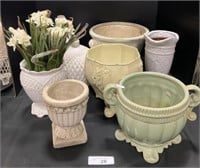 Ceramic & Metal Decorative Vases.