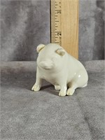 BELLECK IRISH PORCELAIN PIG FIGURINE