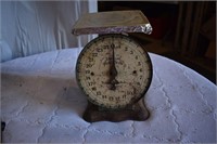 Antique scale and warmer