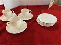 WEDGEWOOD CUPS/SAUCERS