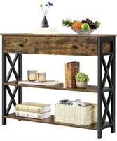 WOODEN CONSOLE TABLE WITH DRAWERS 39 x31IN