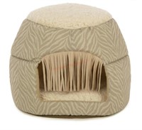 Smarty Kat fringed honeycomb convertible cat bed