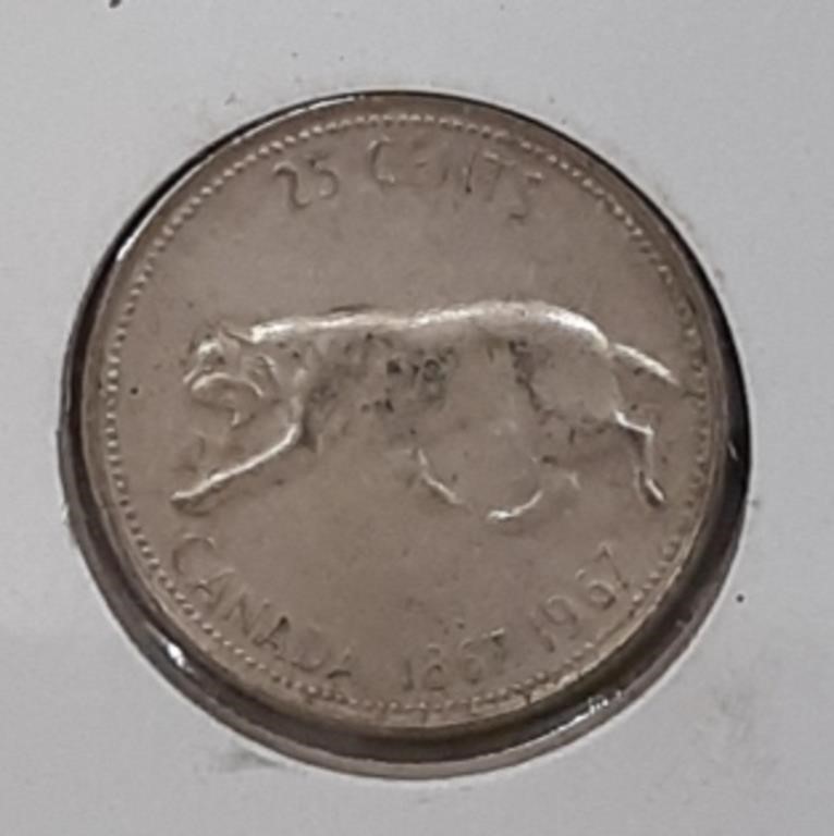 1967 Silver Cougar Quarter