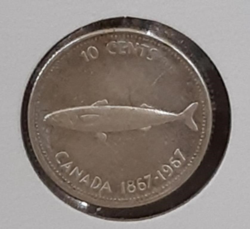 1967 Silver Fish Dime
