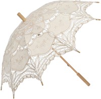 Ivory Lace Parasol Umbrella Vintage Wedding Bridal
