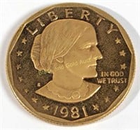 Uncirculated 1981 Susan B. Anthony $1 Proof