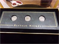 3 coin set Buffalo nickels