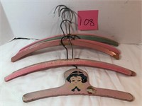 Vintage wooden hangers