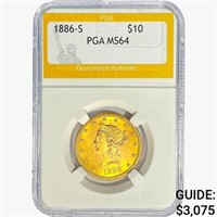 1886-S $10 Gold Eagle PGA MS64