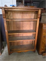 Vintage solid wood adjustable shelf bookshelf