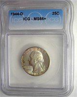 1944-D Quarter ICG MS66+ LISTS $130