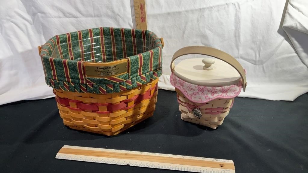 Longaberger Snowflake, American Cancer Baskets