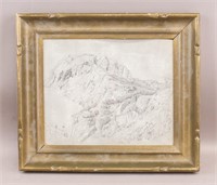 Italian Pencil on Paper Signed Capri Wagner