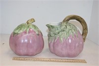 Vegetable Design Covered Container & Pitcher