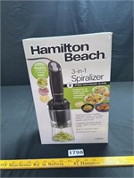 NIB Hamilton Beach 3-in-1 Spiralizer