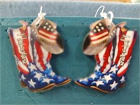 Happy July 4th Earrings - 2" - NIP