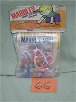 Marbles Complete with Draw String Pouch (NOS)