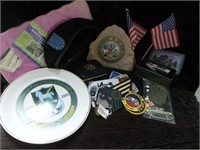 MILITARY PATCHES, COLLECTIBLE MARINE KNIFE, MARINE