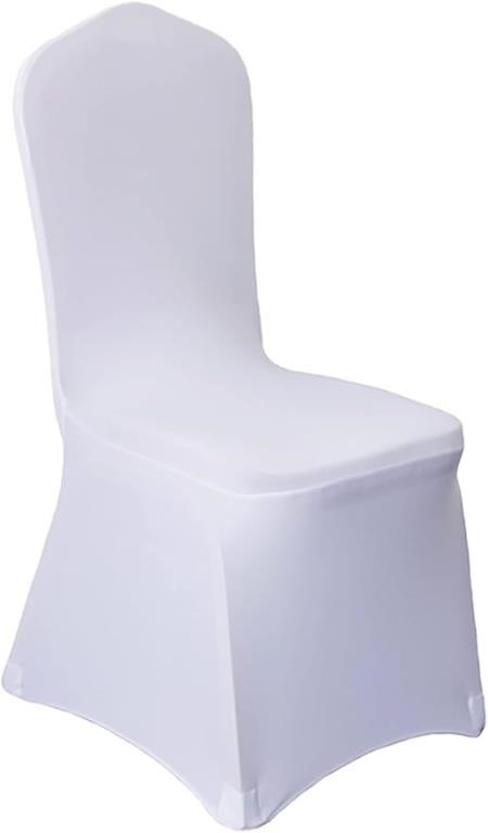 Wexninaz Chair Covers 100 Pcs White Washable Remov