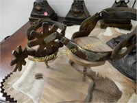 CUSTOM MADE SINGLE MOUNTED WESTERN SPURS WITH