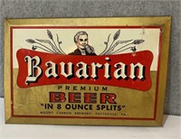 Vintage Bavarian Beer Embossed Tin Advertising