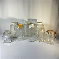 Glass Jars Containers Clear Glass Lot