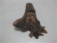 18"x 14"x 5" Carved Wood Man Art