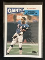 1987 TOPPS NFL FOOTBALL "MAURICE CARTHON" NO. 12