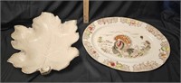 USA Maple Leaf Dish & Turkey Platter