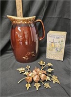 Hull Pottery Pitcher, Vintage Cheese Biscuits
