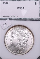 1887 PCI MS64 MORGAN DOLLAR