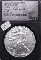 2021 P NGC MS70 SILVER EAGLE