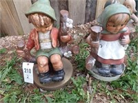 Boy & Girl Yard Art