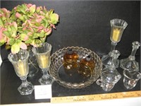 Bubble Glass Bowl, Candle Holders