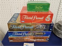 COLLECTION OF FIVE TRIVIAL PURSUIT BOARD GAMES