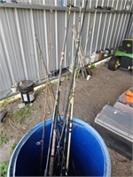 All Poles Fishing Poles in Barrel (No Barrel)