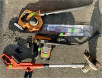 Chain saw, weed eater and blower