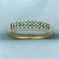 Blue Diamond Ring in 14k Yellow Gold