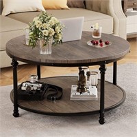 IDEALHOUSE Round Coffee Table for Living Room