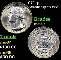 1977-p Washington Quarter 25c Grades GEM++ Unc