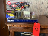 Kenny Irwin 1/24 scale race car and Traks cards