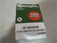 REMINGTON 357 MAG 125 GR AMMO 100 ROUNDS