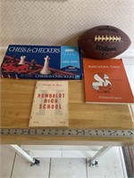 Misc Lot - Checkers, Football, Ag Credit Book,