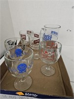 Lot of Glasses Mainly Beer Advertising