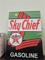 Sky Chief Texaco Gasoline Sign (Has Crinkle)